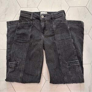 Abercrombie & Fitch Kids Black Wide Leg Jeans (11/12 long)